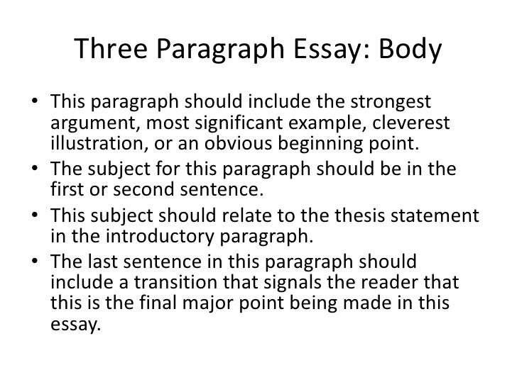 Three sentence essay