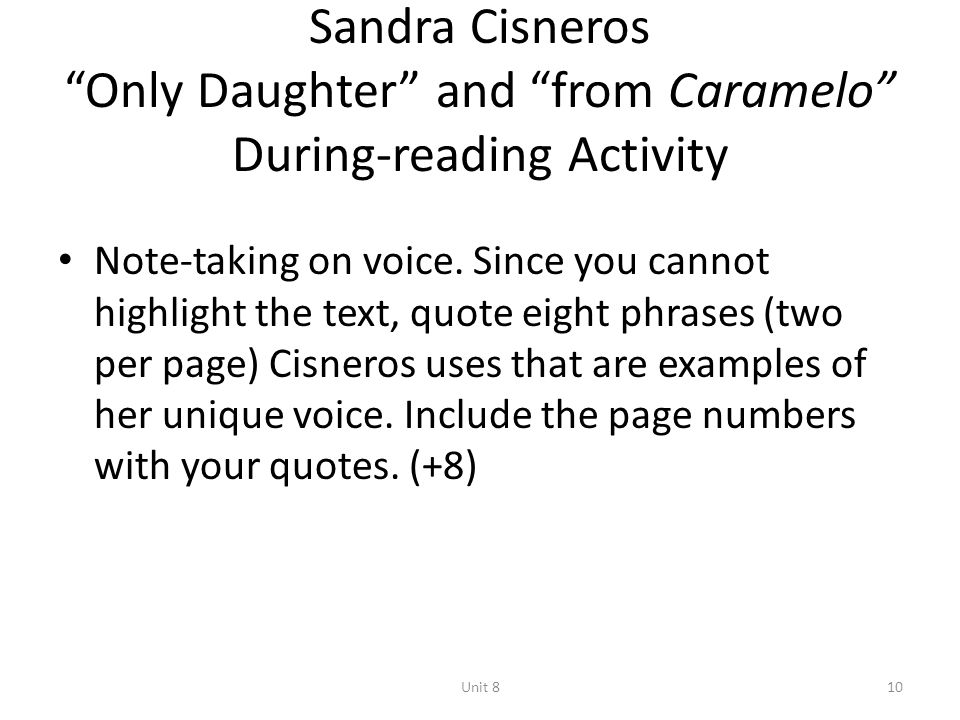 Sandra cisneros essay