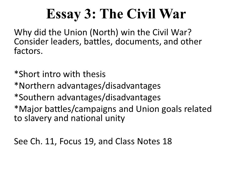 The american civil war essay