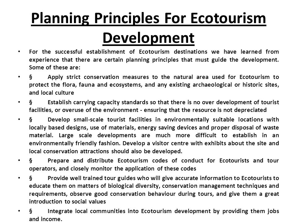 Ecotourism essay