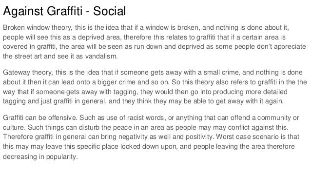 Essay about graffiti is it art or vandalism