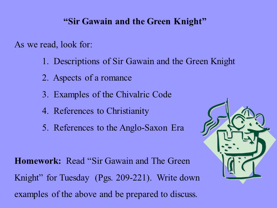 Sir gawain and the green knight essay topics