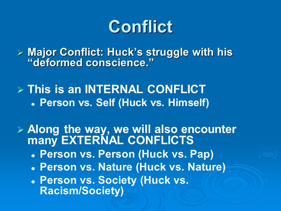 Internal conflict essay