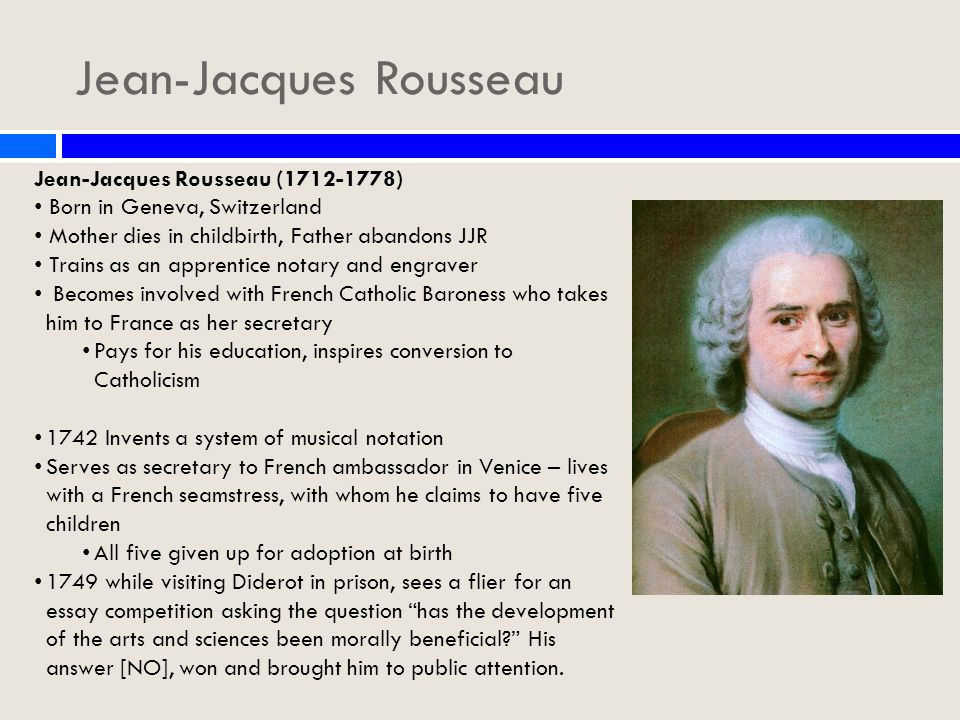 Rousseau essays