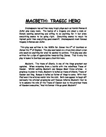 How is macbeth a tragic hero essay