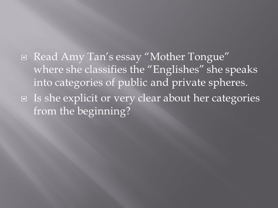 Essay mother tongue