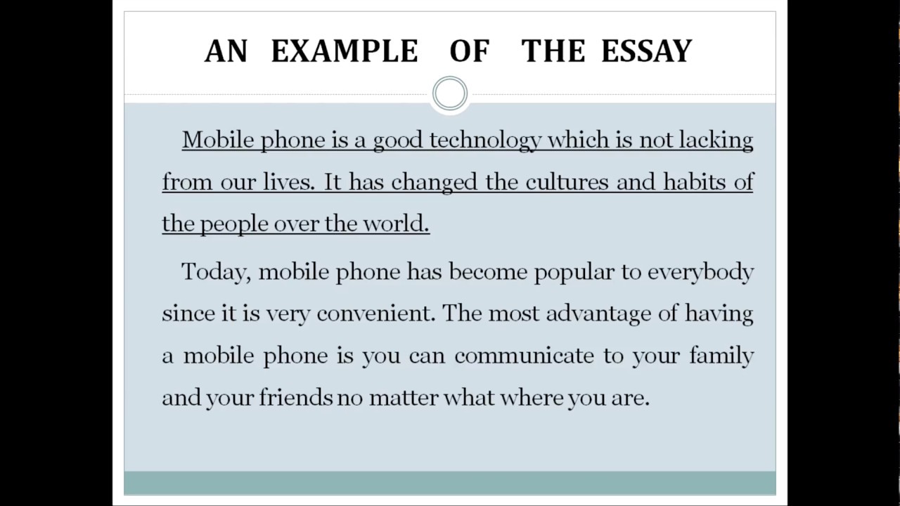 Essay cell phones