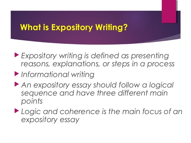 Definition of expository essay
