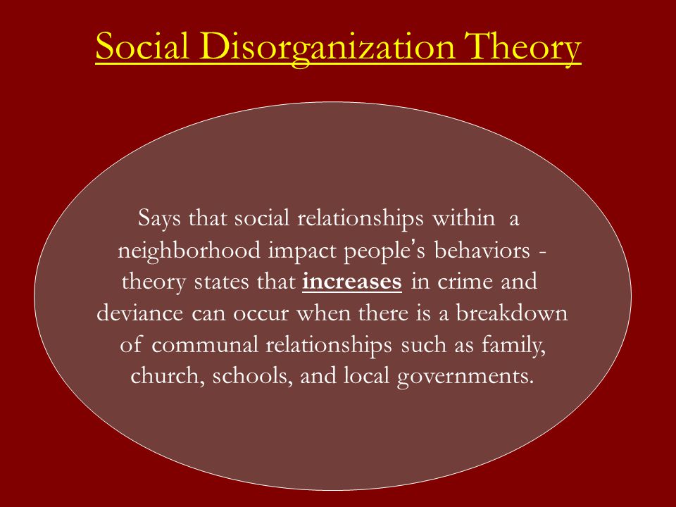 Social disorganization theory essay